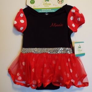 Disney Infant 6/9 M Minnie Mouse 2 pc Tutu & Hat